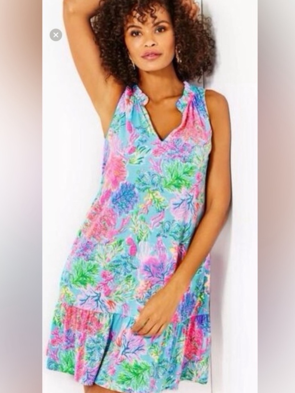 Lilly Pulitzer Malone Mini Dress in Cay to My Heart Celestial Blue